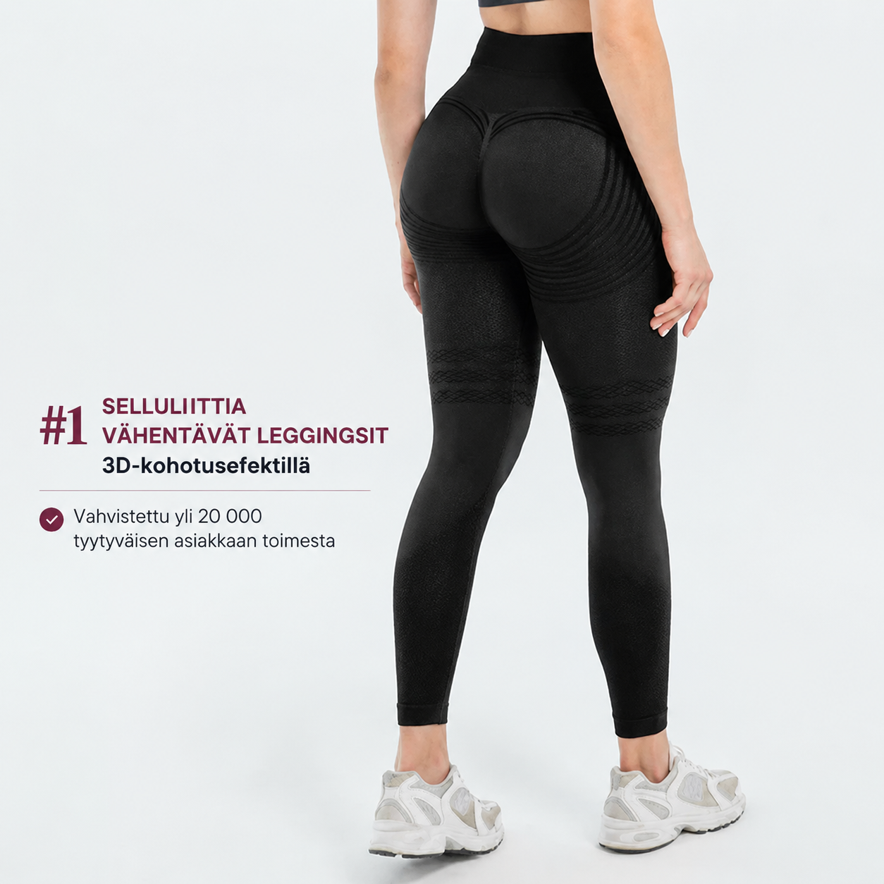 3D-muotoileva legging – Push-up- ja selluliittivaikutus