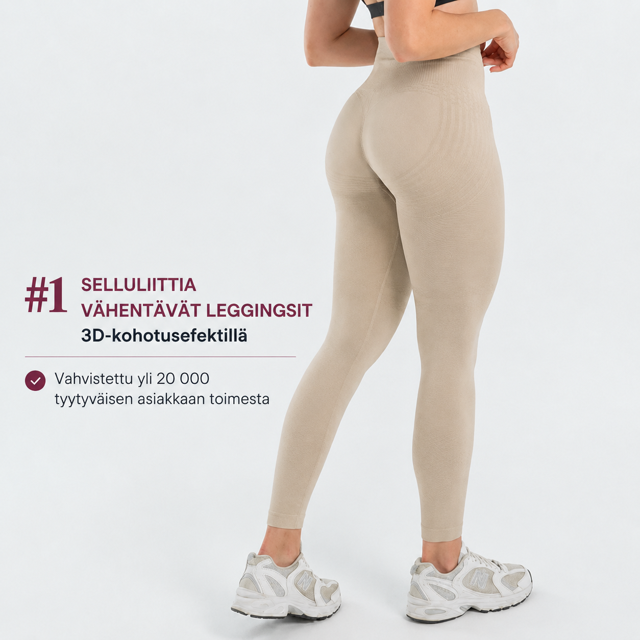 3D-muotoileva legging – Push-up- ja selluliittivaikutus
