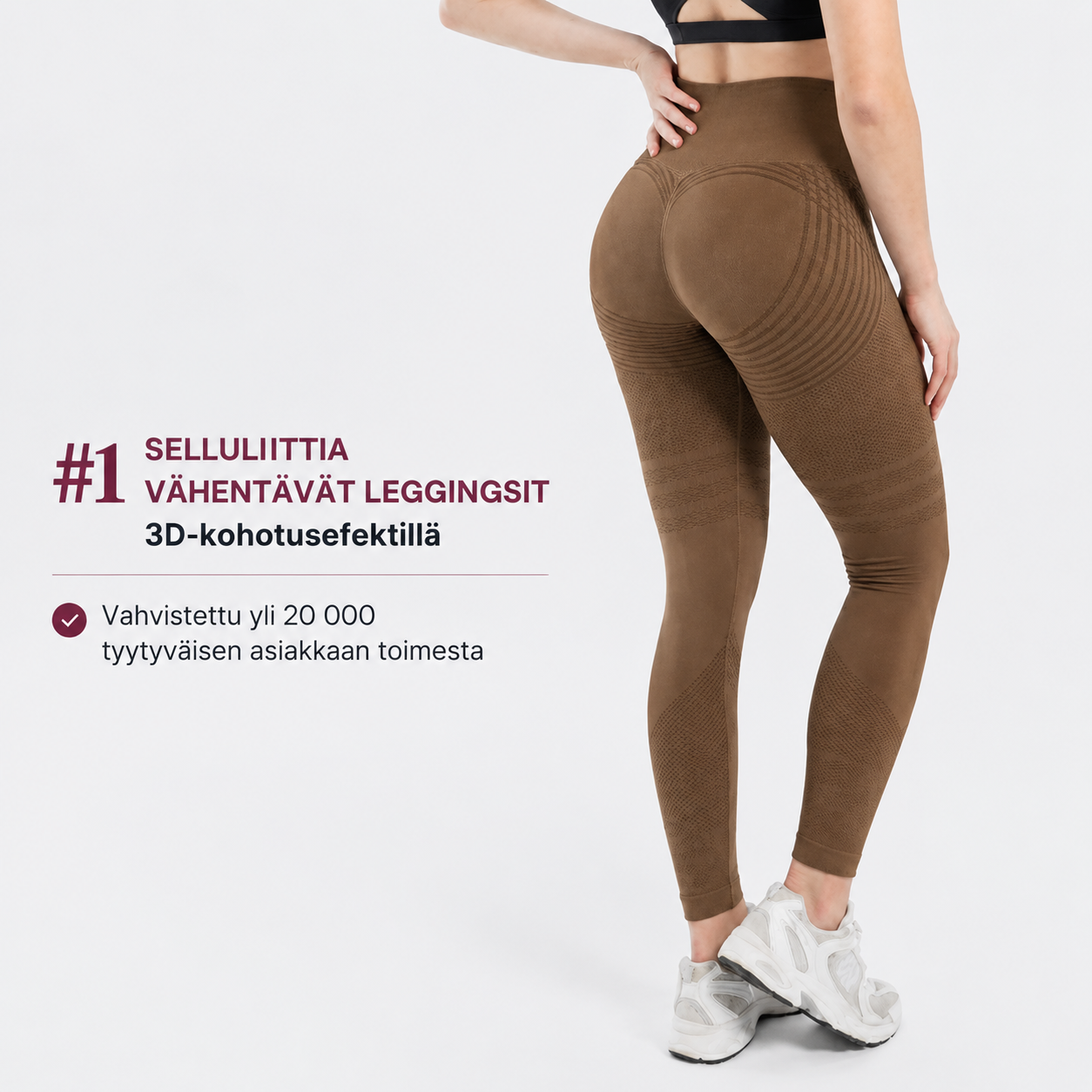 3D-muotoileva legging – Push-up- ja selluliittivaikutus