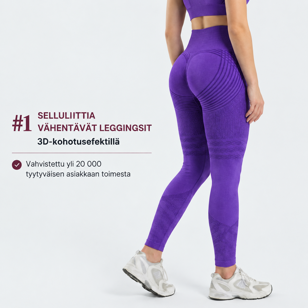 3D-muotoileva legging – Push-up- ja selluliittivaikutus