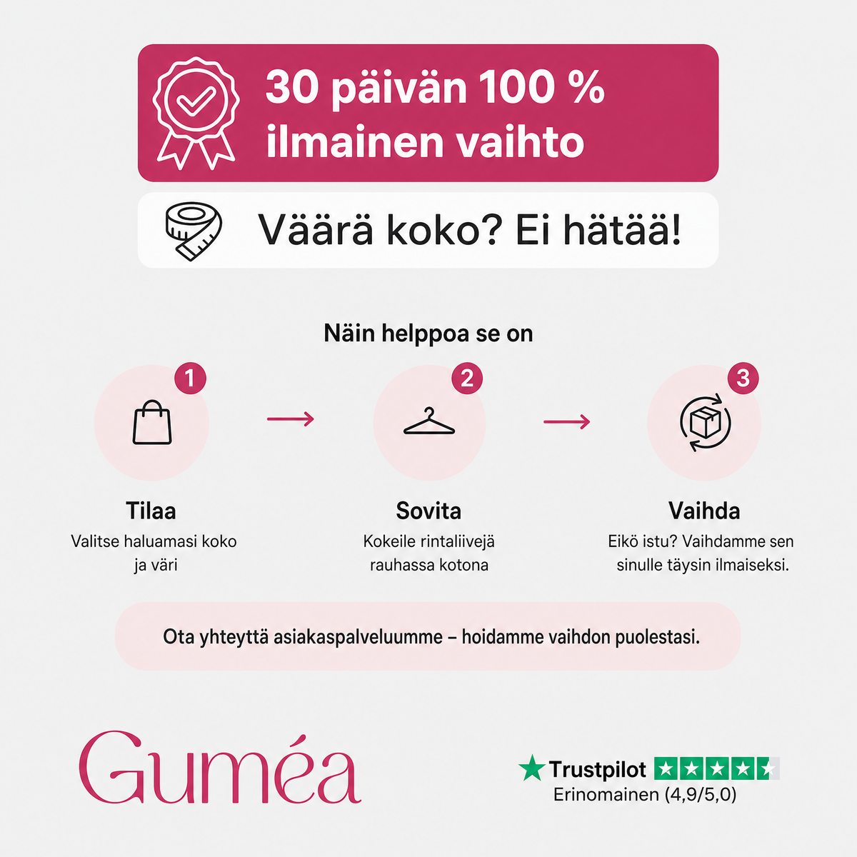 Guméa-mukavuusrintaliivit – saumattomat ja kaarettomat