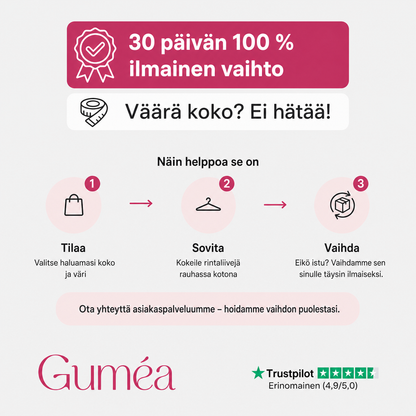 Guméa-mukavuusrintaliivit – saumattomat ja kaarettomat